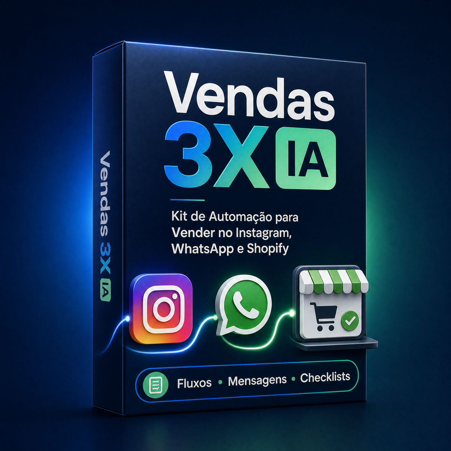 Kit de Automação 3X IA — Instagram + WhatsApp + Shopify